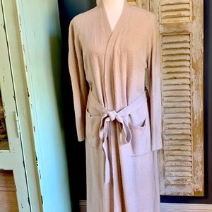 Barefoot Dreams long Cozy chic ribbed robe.